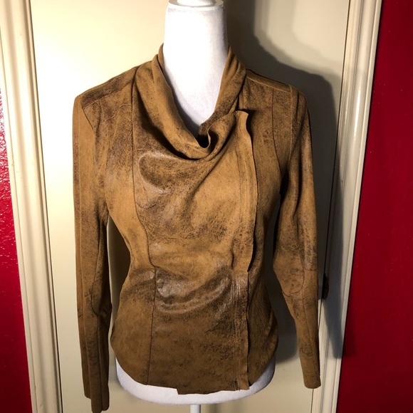 Live a Little Faux Suede Moto Distressed Jacket - Picture 4 of 9